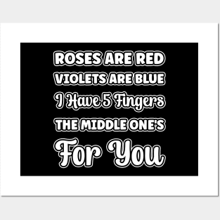 Rose are Red Funny Sarcastic Gift Idea colored Vintage Posters and Art